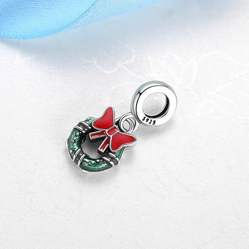Original 925 Sterling Silver Charms Christmas Santa Reindeer Pendant Beads Fit Brand Bracelets Necklaces Women DIY Jewelry Gift