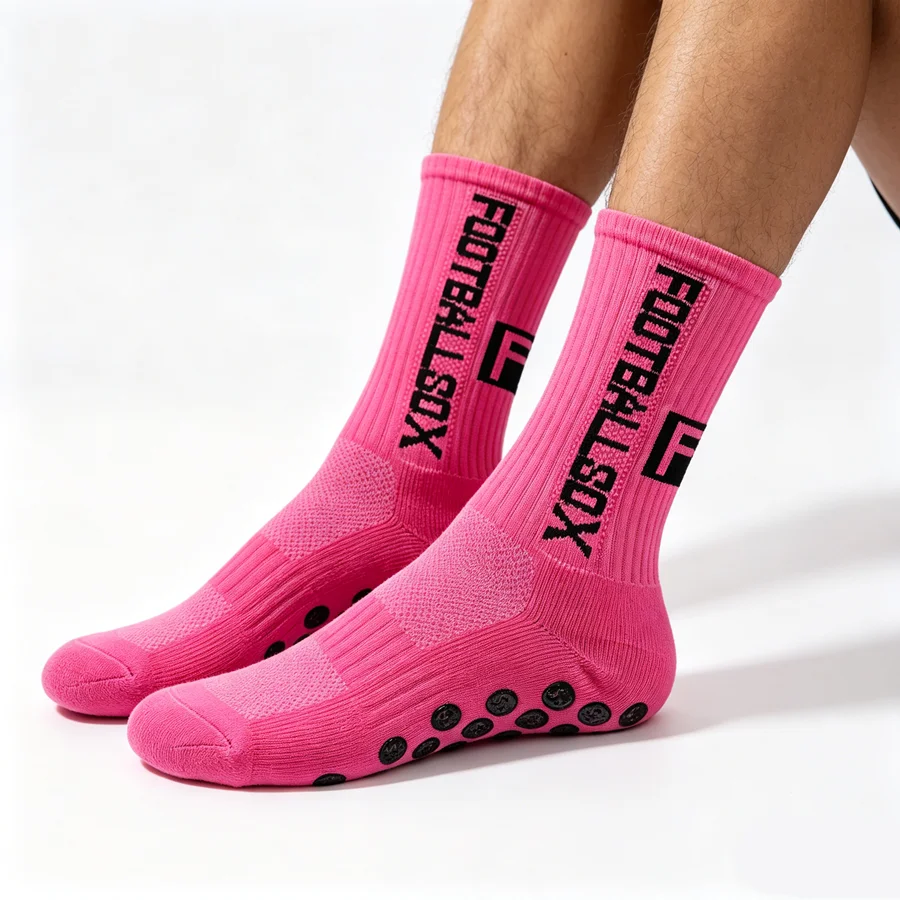 3/6/9pairs Men Women Non Slip Grip Socks Shockproof Towel Bottom For Soccer Baseball view 2