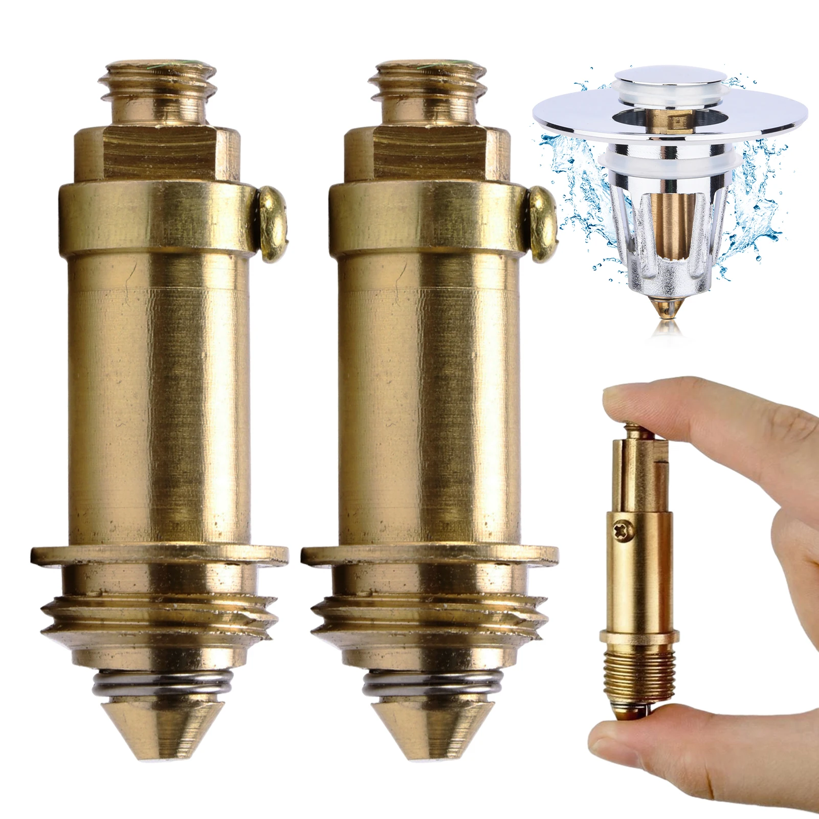 1Pc/2Pcs Popup Bout Push Type Aftapplug Badkuip Keuken Wastafel Vervanging Deel Messing Gootsteen Duurzame Universele Veer Bounce Core