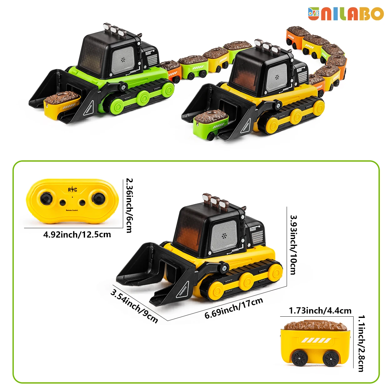 RC Construction Truck Magnetic Collecting Game, 2 Player STEM Sorting Toy, Family Interactive Gifts for Kids**