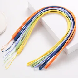 2pcs Long Silicone Cell Phone Lanyard Holder Phone Wrist Straps Lanyards Keychain strap ID Card Gym USB Badge Cord Hanging Rope