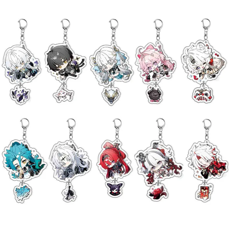 Laminated Acrylic Keychain Trendy Scars Kakaro Pendant Anime Figurine Peripheral Accessories