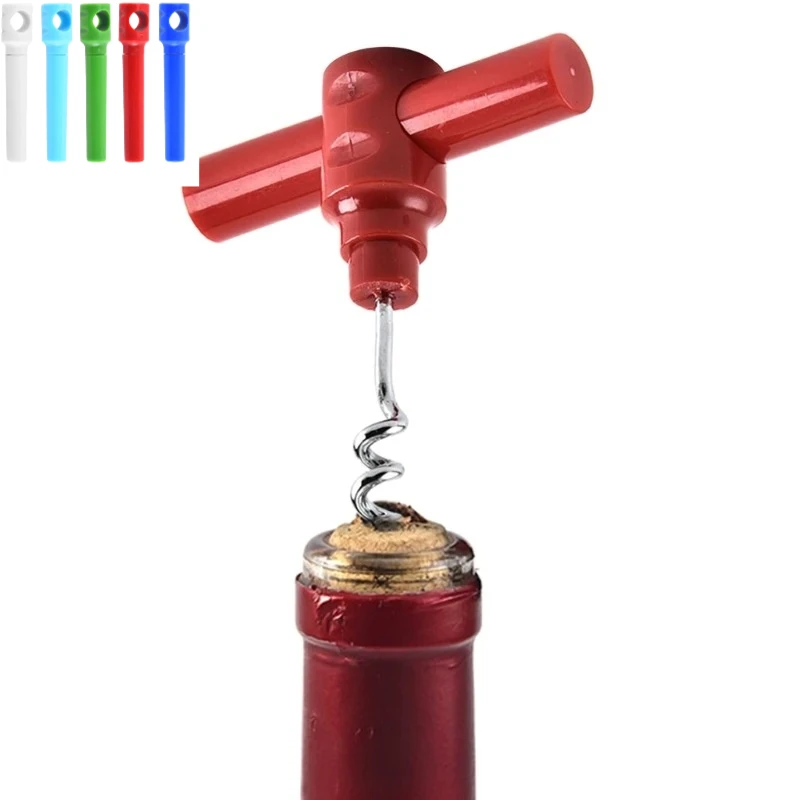 Sacacorchos de bolsillo para Bar, abridor de botellas de vino de cocina, Mini abridores de vino de Color aleatorio, abridor de sacacorchos, portalápices, herramientas para abridores de botellas