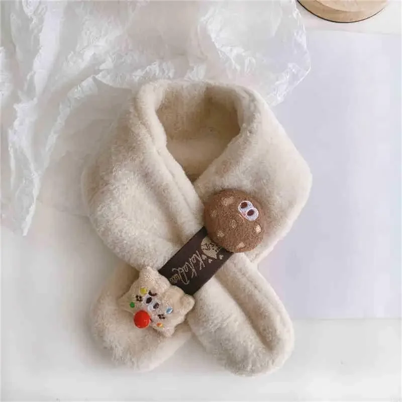 Children Plush Scarf Crossing Styles Kids Scarf Warm Baby Neck Wrap Stylish Scarf for School Travel & Outdoor Fun Ages 3-10 A2UB
