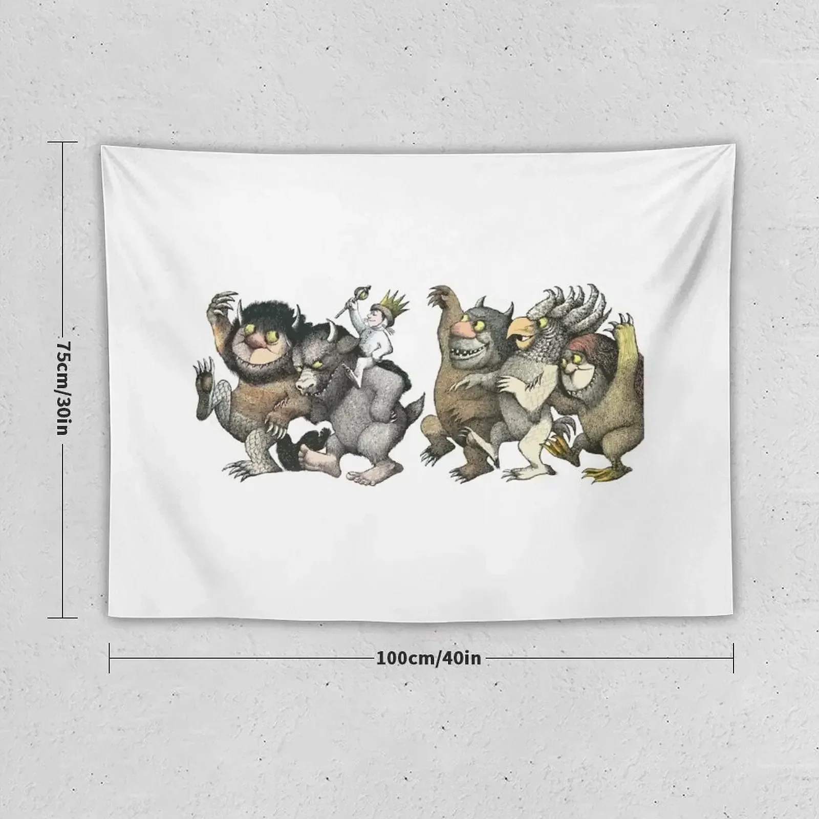 Wild Things Romp Graphic Tapestry Carpet On The Wall Home Decorating Wall Decoration Items Carpet Wall Tapestry