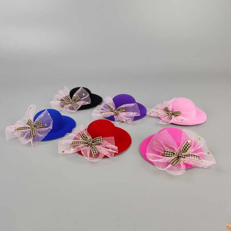 Colorful Formal Hats 1/6 Miniature Doll Accessories Headwear Hairwear Bow Top Hat for 11.5
