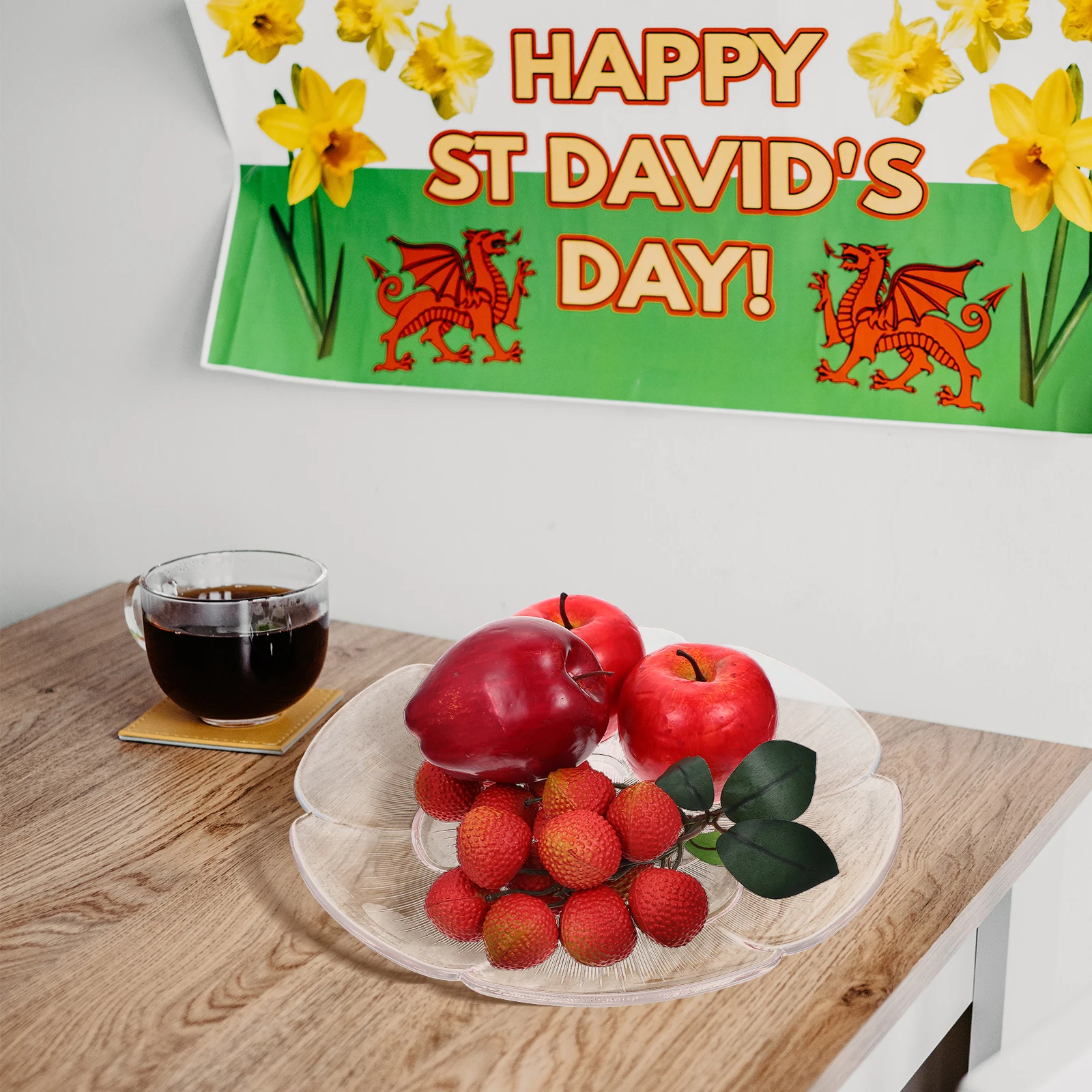 

Transparent Fruit Plate Acrylic Snack Tray Food Storage Tray Easy Clean Portable Serving Platter Kitchen Fruit Serving