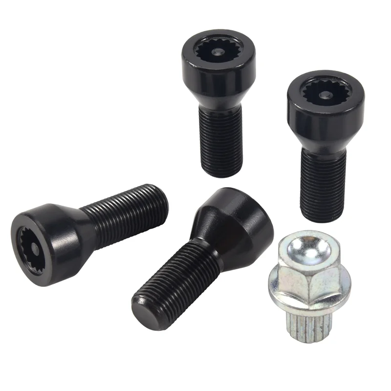

M14 X 1.25 Car Wheel Locking Bolts Wheel Hub Nut Anti-Theft Screw With Key Car Anti-Theft Screw For BMW- R50 1 2 3 4 5 6