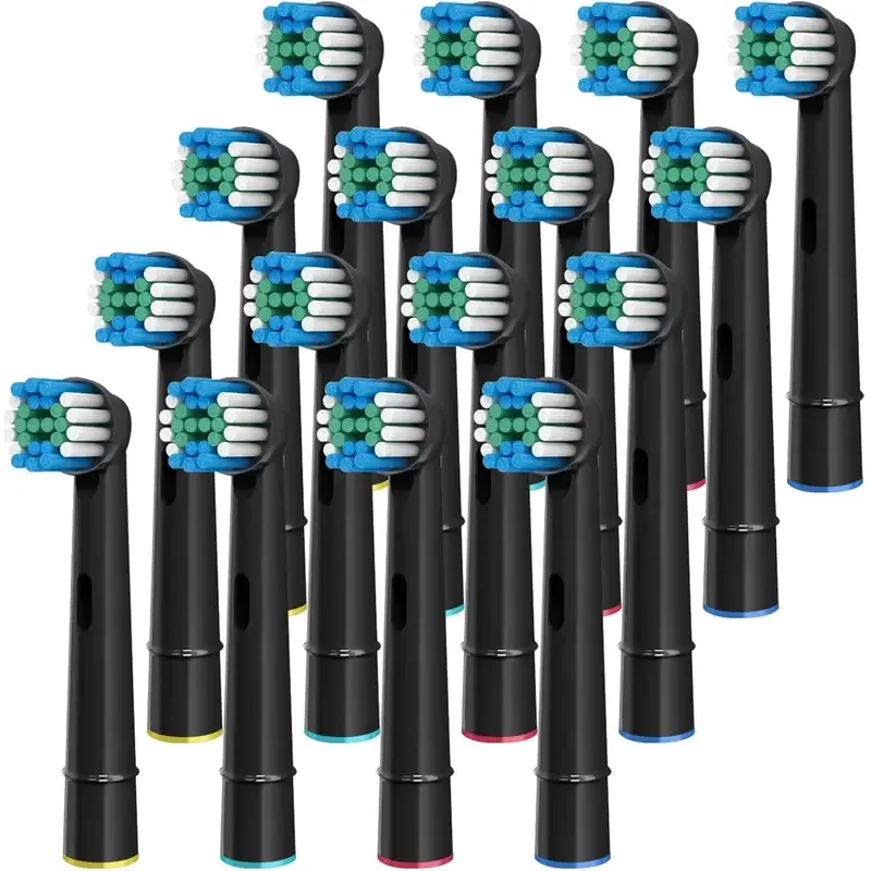 رؤوس فرشاة بديلة سوداء لتنظيف الفم الأساسي - فوهة فرشاة الأسنان الكهربائية