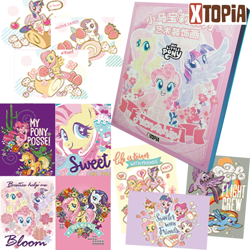 

XTOPIA Original My Little Pony Art Decoration A4 Collection Painting Cards Children's Favorite Cartoon Creative Trendy Toy Gifts