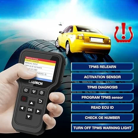 For LAUNCH CRT5011E 2024 Newest TPMS Relearn Tool OBD2 Scanner Code Reader Auto TPMS Sensor (315+433MHz) Lifetime Free