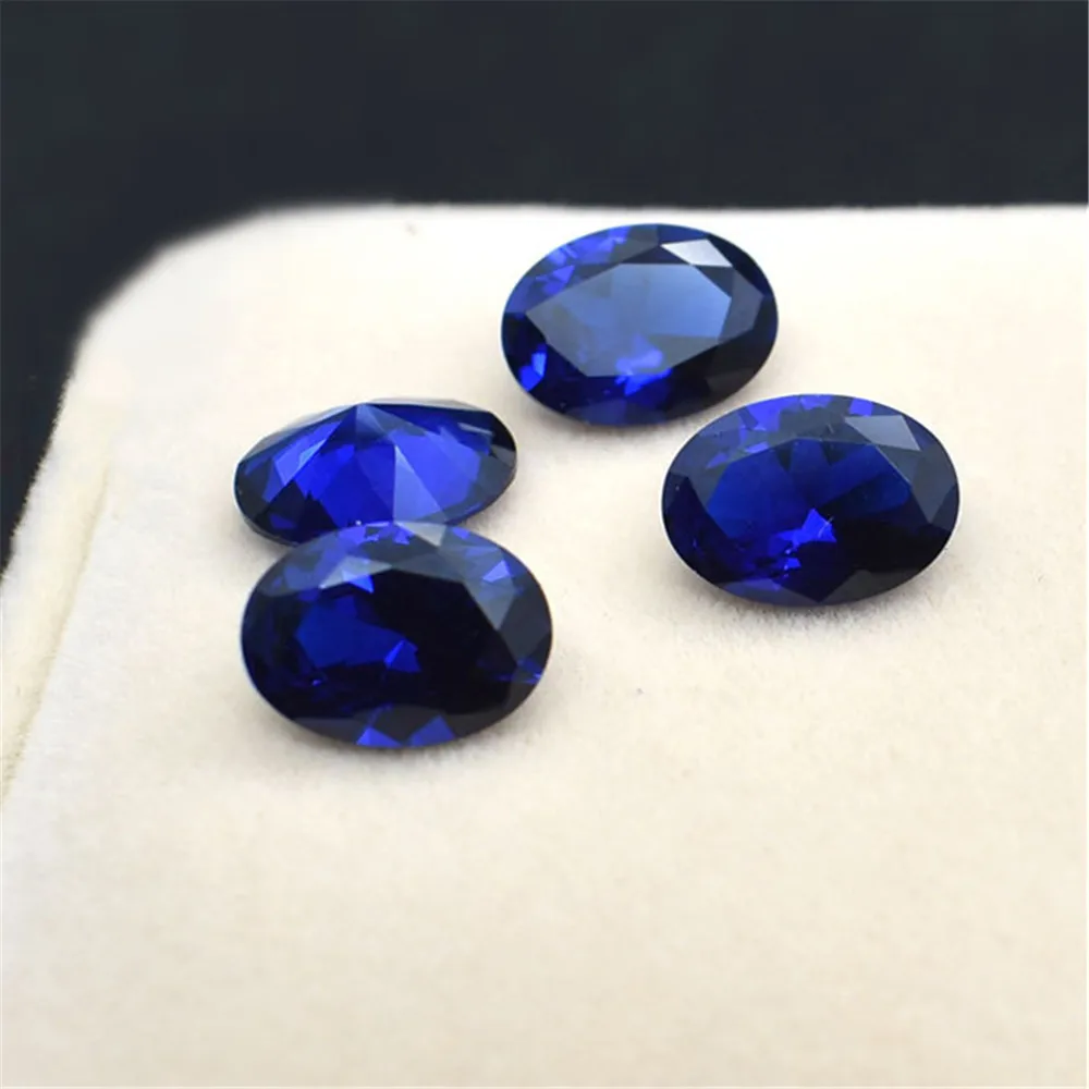 High Quality Blue Spinel Oval Faceted Gemstone Egg Shape Vivid Blue Spinel Gem Suitable for Wax Casting BS009