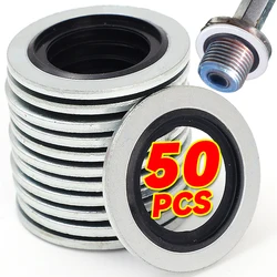 10-50PCS Car Oil Pan Oil Drain Plug Sealing Rings M16 Aluminium Alloy Rubber Gasket for Renault Clio Duster Espace Fluence Logan
