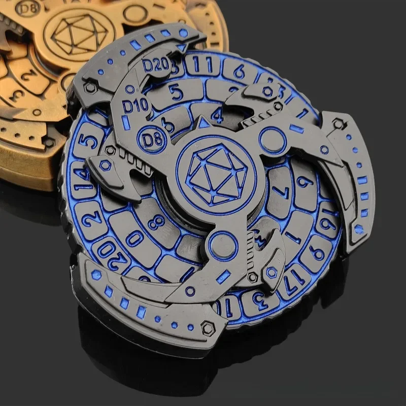 Metal Compass Fidget Spinner Antistresse Dice Spinning Top Relieve Stress Relief Toy Hand Roller Punnk Gyro Cool Things Adults