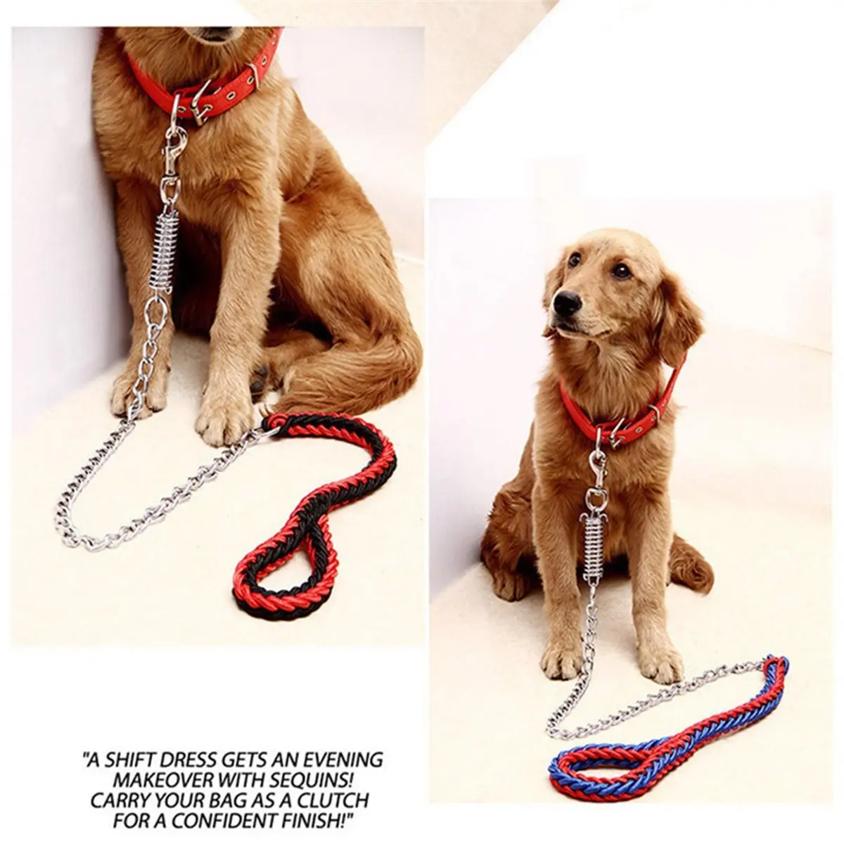 Industrial Tools Strand Traction Rope Woven Dog Chain Nylon Dog Strap Pet Weld Chain Strong Metal Dog Lead Chain