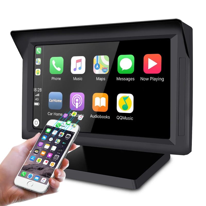 

Прямая продажа с фабрики, универсальный 7-дюймовый портативный Carplay-дисплей, портативный монитор Carplay, портативный экран Carplay для автомобилей