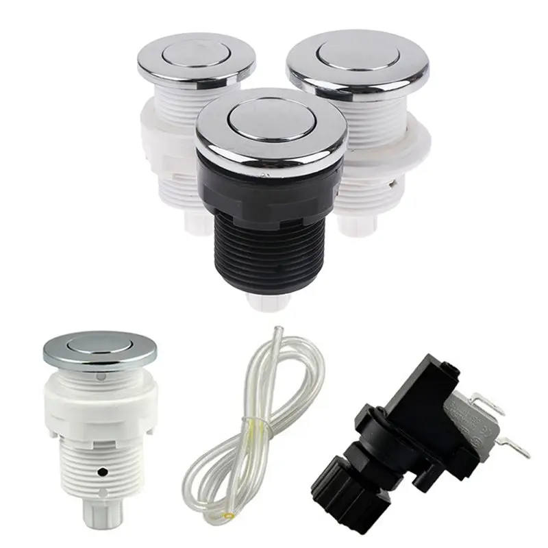 HLZS-Pneumatic Switch On Off Push Button 1Set For Bathtub Spa Waste Garbage Disposal Whirl-Pool 32Mm Suit