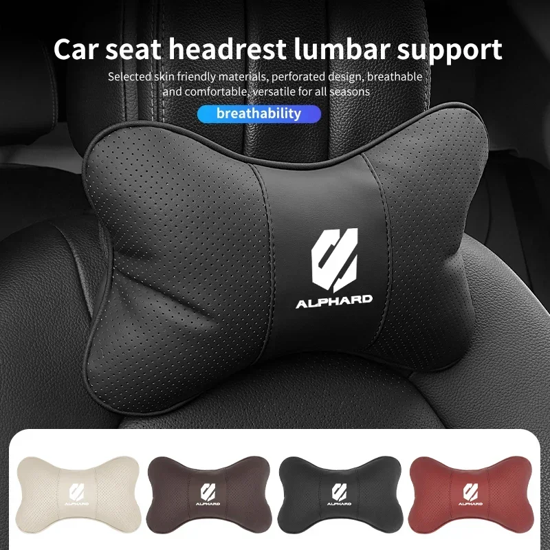 Car Headrest Lumbar Support Car Neck Pillow Waist Cushion For Toyota Alphard Vellfire 10 20 30 Series 2020 2021 2022 2023