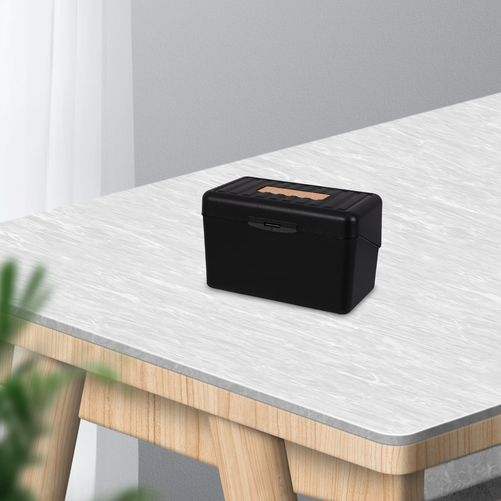 

Client Record Box Business Holder Multi-Function Storage Box For Office Desktop Plastic Cards Organizer Portable Index