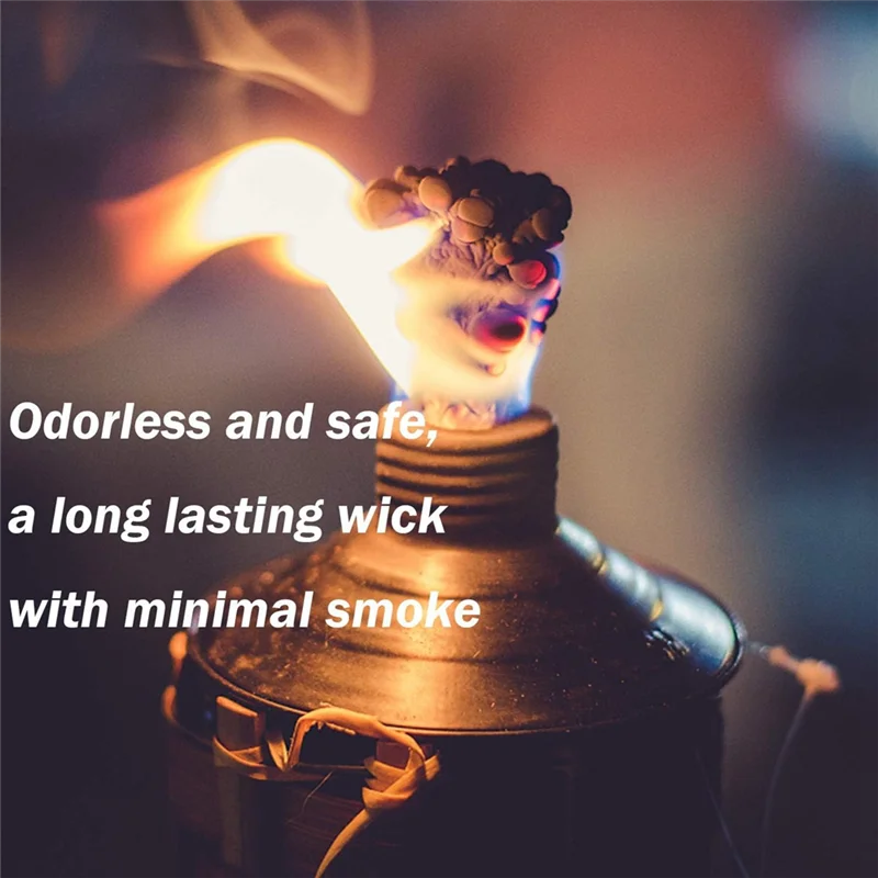 Abdj-long life 10 "vilhas de citrela, 30 peças de mechas de substituição de fibra de vidro para tochas de iluminação para garrafas, decoração interna