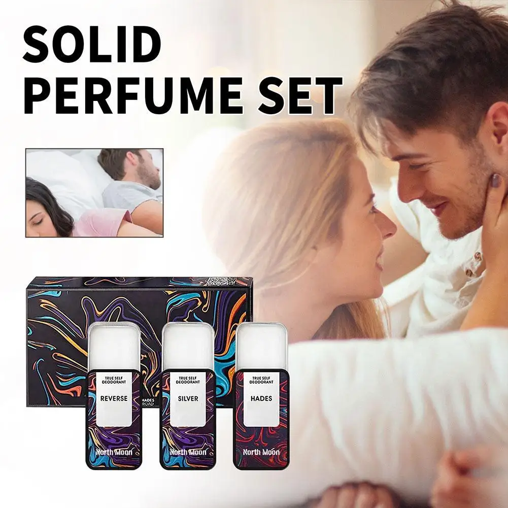 

Solid Perfume Set Portable Perfume Longlasting Unisex Pheromone Feromone Solid Perfume Set Cologne For Men Attract Women 3Pc/set