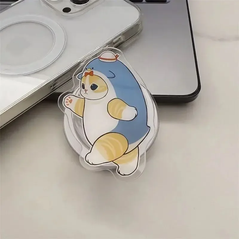 Nowy Koreański INS Śliczny Kreskówkowy Kot Do Magsafe Magnetyczny Uchwyt Grip Tok Stojak Do Telefonu IPhone Samsung Składany Futerał Uchwyt Wspornik