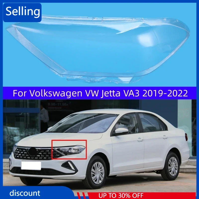 

For Volkswagen VW Jetta VA3 2019 2020 2021 2022 Pair Front Headlights Lens Shell Cover Glass Lampcover Transparent Lampshade