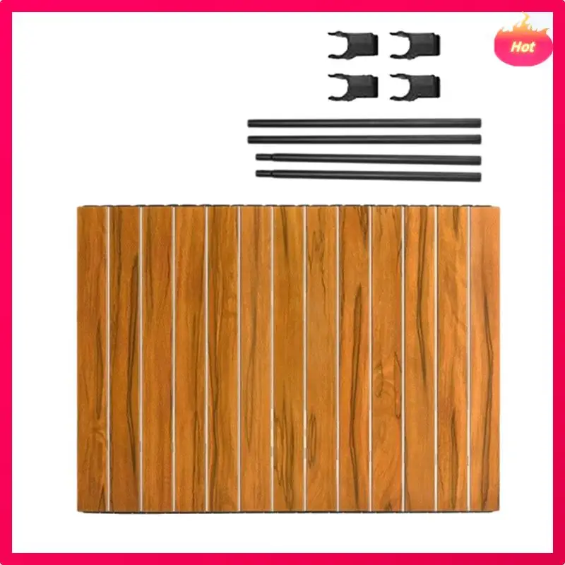 

Multi Portable Table Board Folding Tabletop Board Outdoor Camping Table Board Wood Color 5 Inch