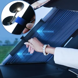 Car Front Window Curtains 6 Suction Cup Windshield Sun Shade For Car Sun Protector Cover UV Blocking Sun Visor Accessories