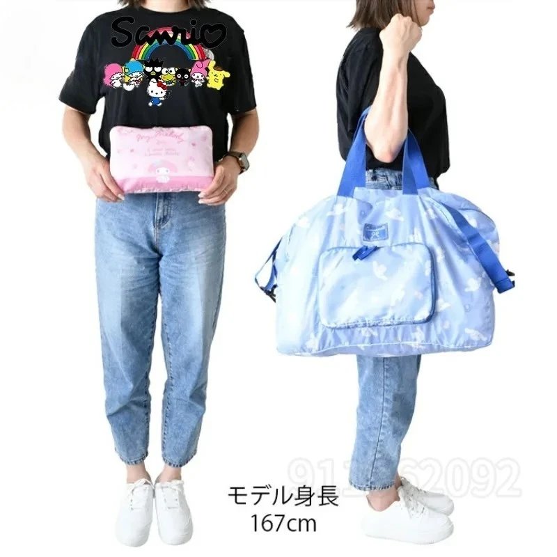  Hello Kitty New Portable Travel Handbag Luxury Brand Fashion Women's Travel Bag Cartoon Cute Travel Storage Luggage Bag