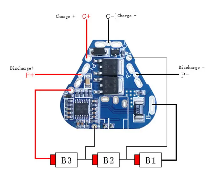 3S 10A 11.1V li-ion DIY BMS PCM tablica zabezpieczająca baterię bez wyważania dla LicoO2 Limn2O4 l