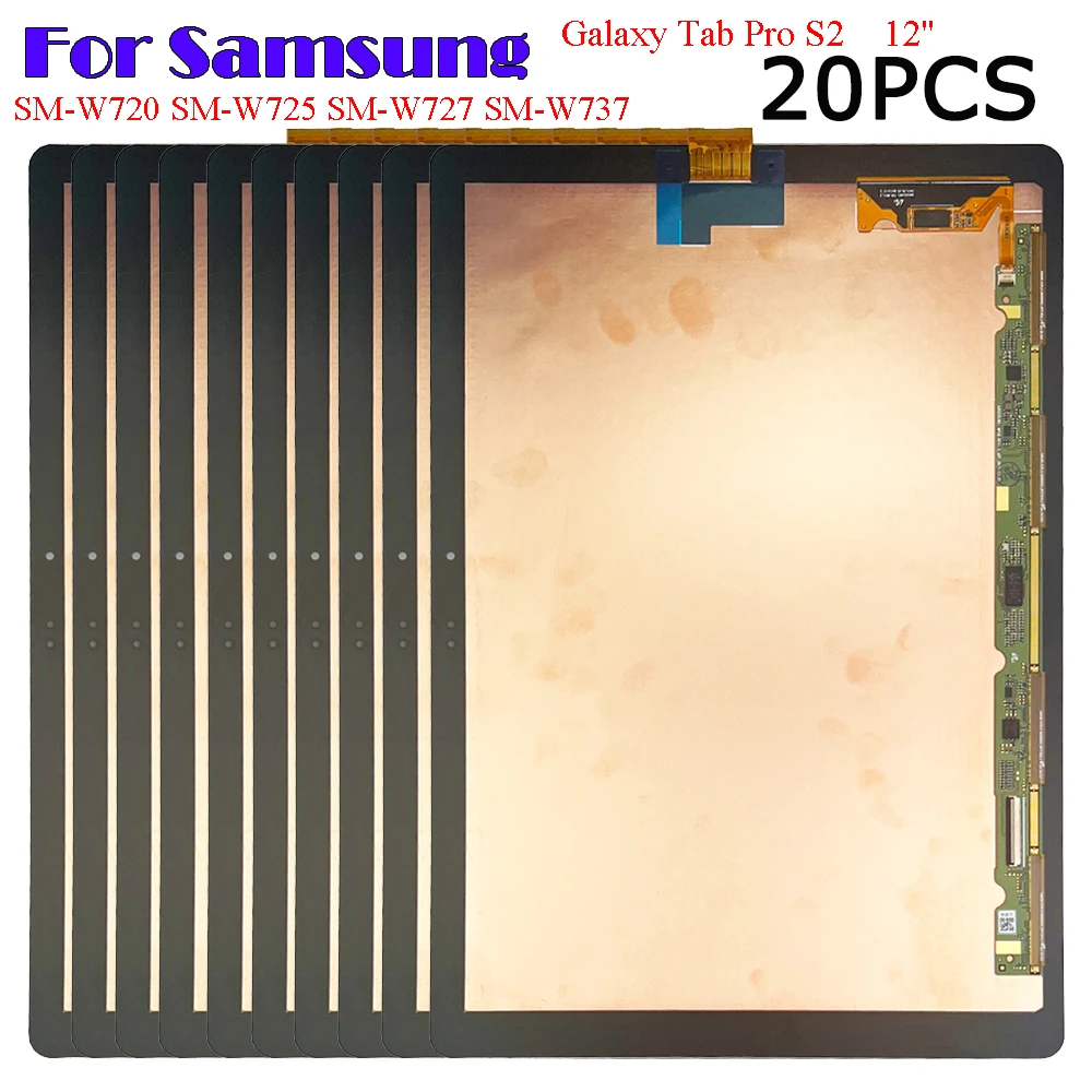 20PCS 12'' LCD Touch Screen For Samsung Galaxy Tab Pro S2 SM-W727 SM-W720 W727 W720 W725 LCD Display Digitizer Assembly panel