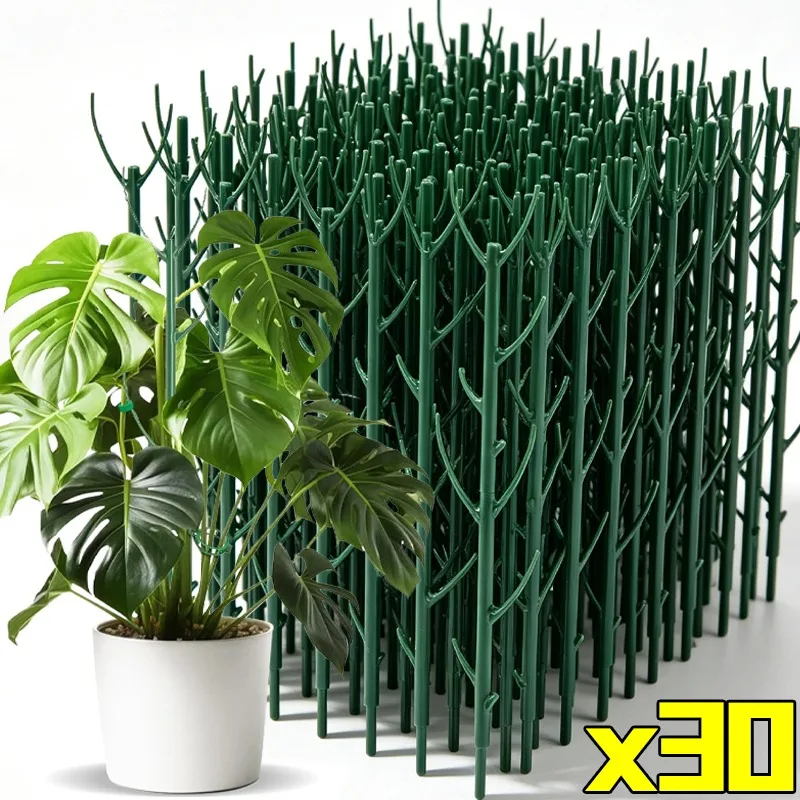 Plastic Plants Support Stakes Flower Support Hoops Stackable Stable Plants Support Rods Promoting Plants Growth for Garden