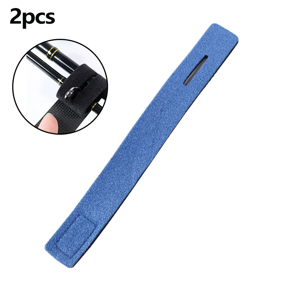 2pcs Reusable Fishing Rod Tie Pole Holder Strap Belt Fastener Ties Fishing Tools Tackle Elastic Wrap Band Pesca Iscas Accessory