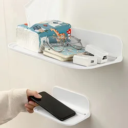 Foldable Wall Hanging Storage Rack Set-top Routing Box Paper Towel Holder Shelf Bathroom Sundries Floating Foldable Shelf Rack