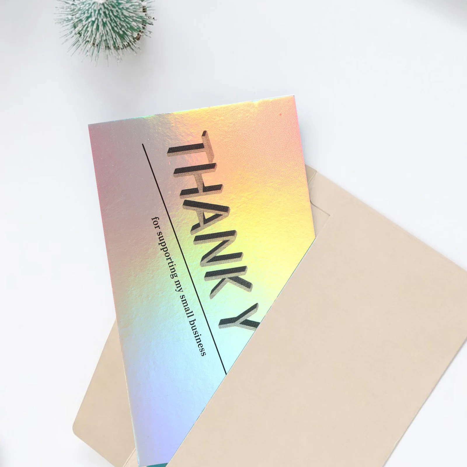 

120Pcs Laser Thank You Cards Smooth Coated Paper Easy Envelope Fit Gift Wrapping Cards for Business Baby Shower Flower Design
