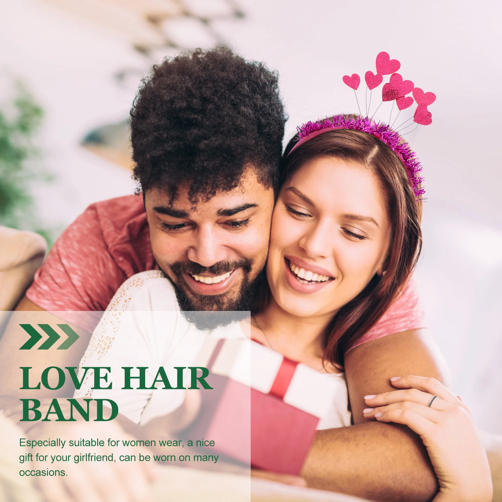 

2 шт. повязка на голову в форме святого Валентина, аксессуары для волос, свадебная вечеринка, бопперы, повязка на голову на день рождения, реквизит для фотосессии, антенна