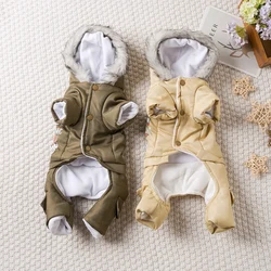 Winter Warm Dog Jumpsuit Waterproof Dog Clothes for Small Pet Dogs Chihuahua Jacket Yorkie Costumes Shih Tzu Coat Poodle Outfits