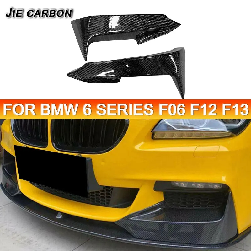 For BMW 6 Series F06 F12 F13 2012-2016 Carbon Fiber Car Front Bumper Splitter Fender Side Fenders Apron Body Kit