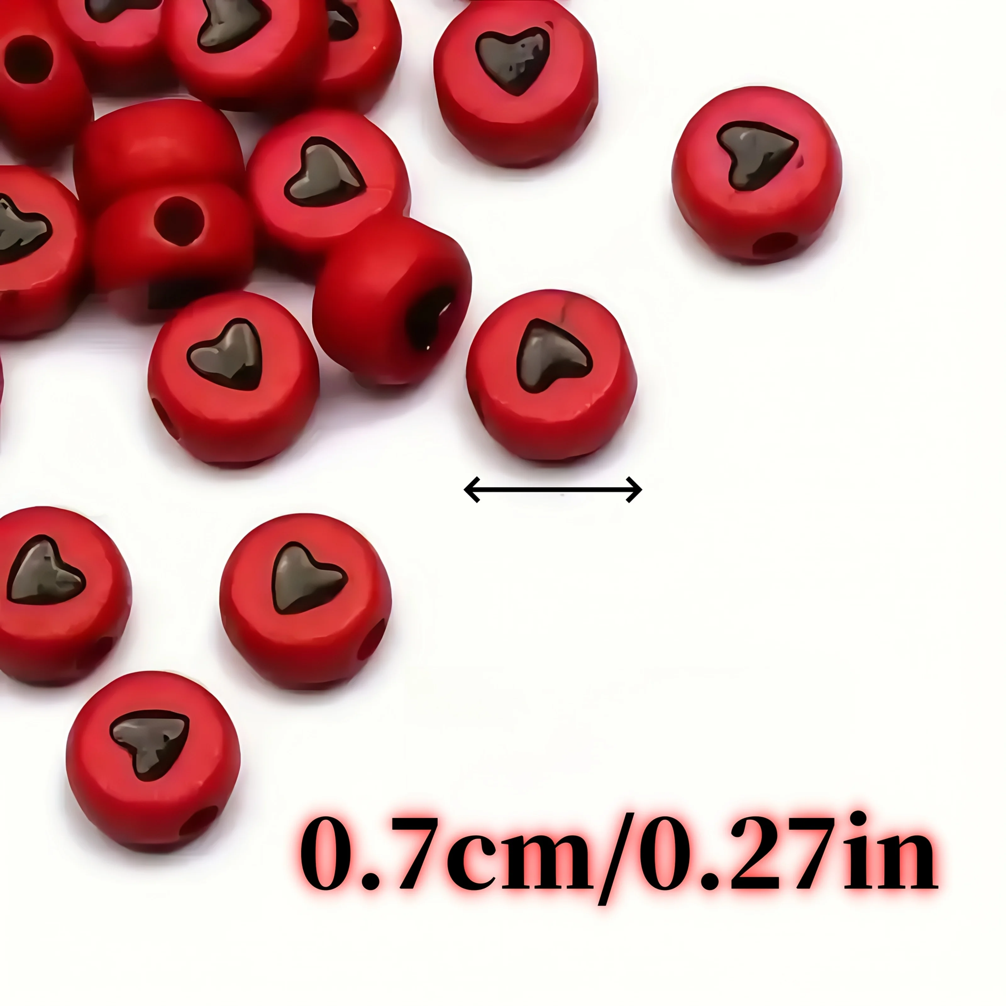 7*4mm 500pcs Red Base Black He - Jewelry Quotes ulasan dan harga