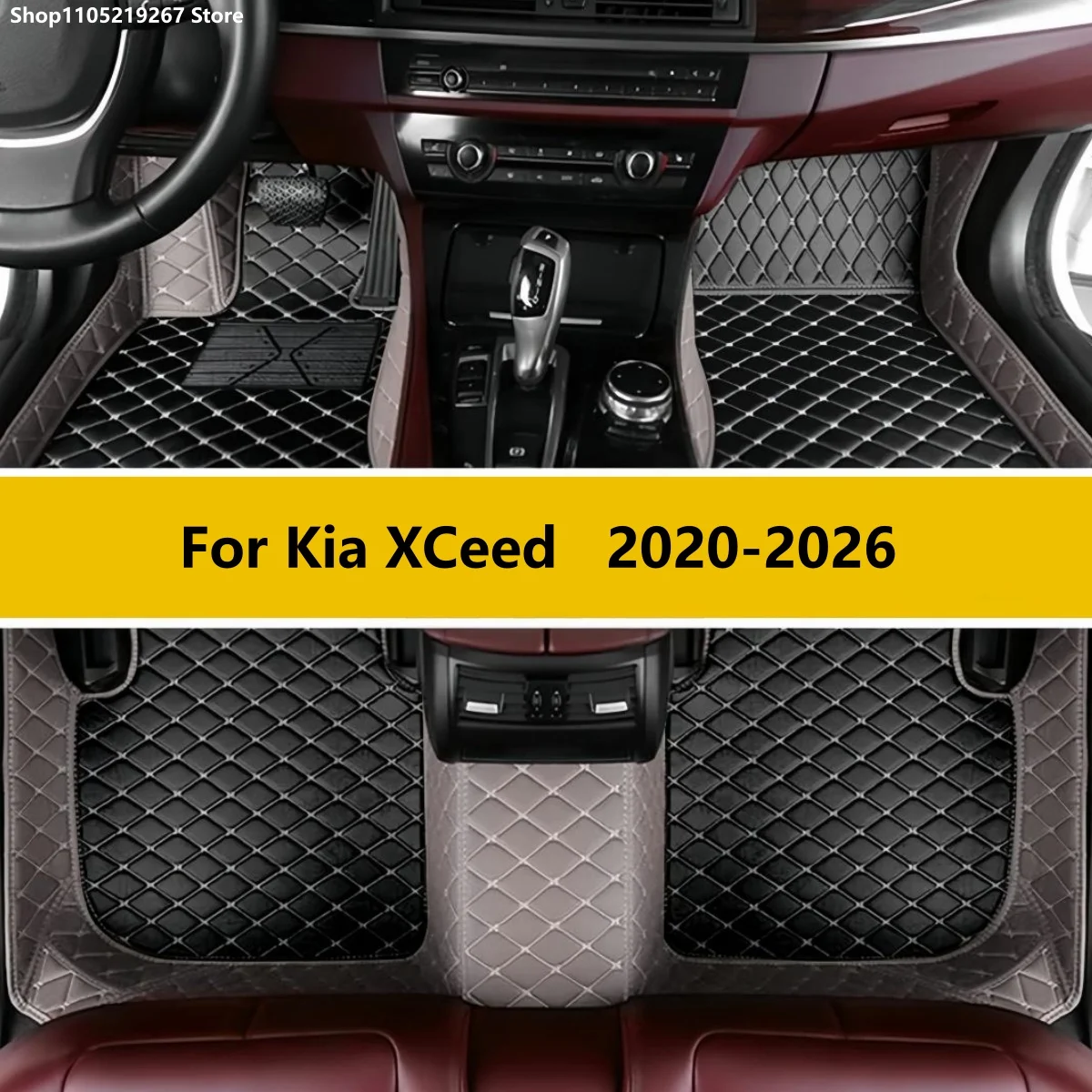 

Автомобильные коврики для Kia XCeed 2020 2021 2022 2023 2024 2025 2026 Авто передний задний ряд Полный комплект кожаных ковров Коврик для ног