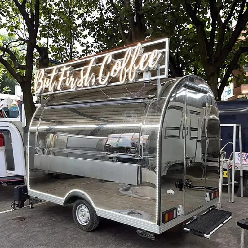 

Heavy Duty Ice Cream Food Van Cart Trailer Mobile Kitchen System Food Truck