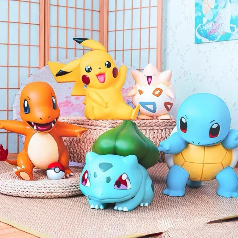 Big Size 1:1 Pokemon Anime Eevee Bulbasaur Squirtle Psyduck Gengar Action Figure Model Collectible Decoration Toys Children Gift