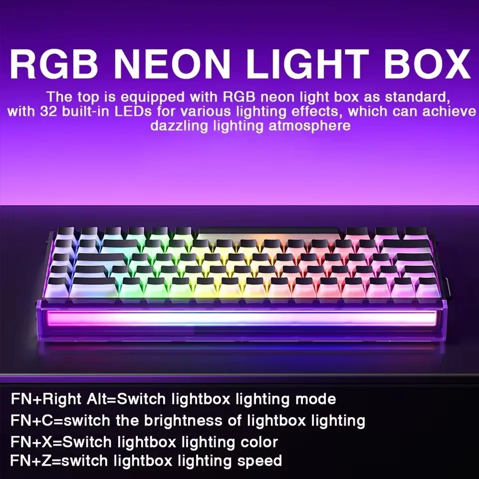 AULA HERO 68 HE E-sports Gaming Magnetic Switch Keyboard 60% Wired RGB Hot Swap 8K Return Rate Custom Mechanical Keyboard