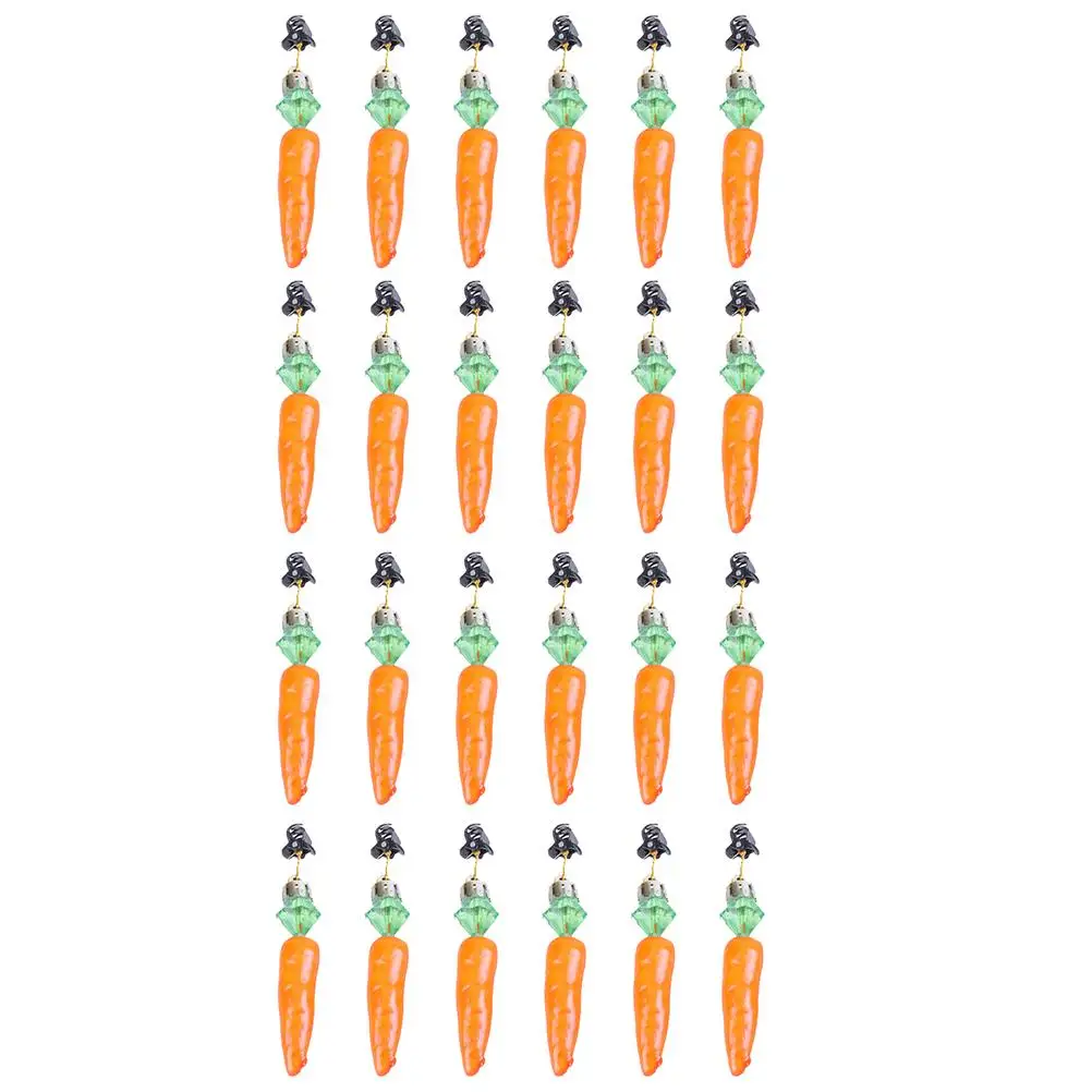

24 Pcs Carrot Shape Beard Clips Delicate Plastic Easter Decor Funny Accessories Hairpin Pendants Facial nament