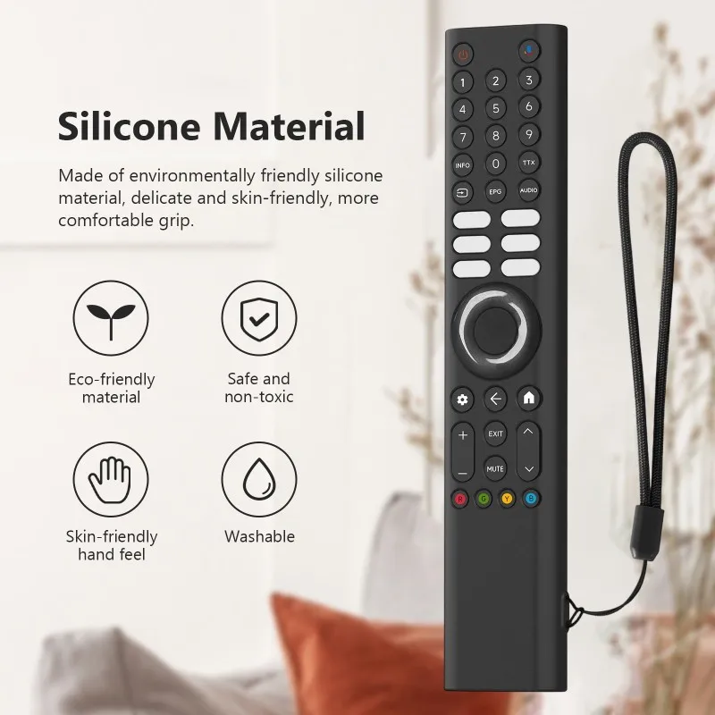 

Силиконовый чехол для пульта дистанционного управления Xiaomi XMRM-P3 с ремешком, противоскользящий, защитный от падений, чехол для пульта телевизора