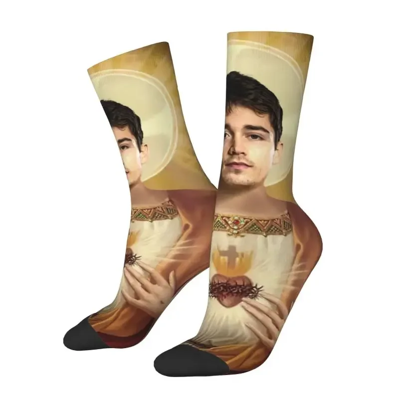 

Y2K Leclerc Charles Jesus Men'S Crew Unisex Fun 3D Printing Monaco Formula One Driver Dress Socks