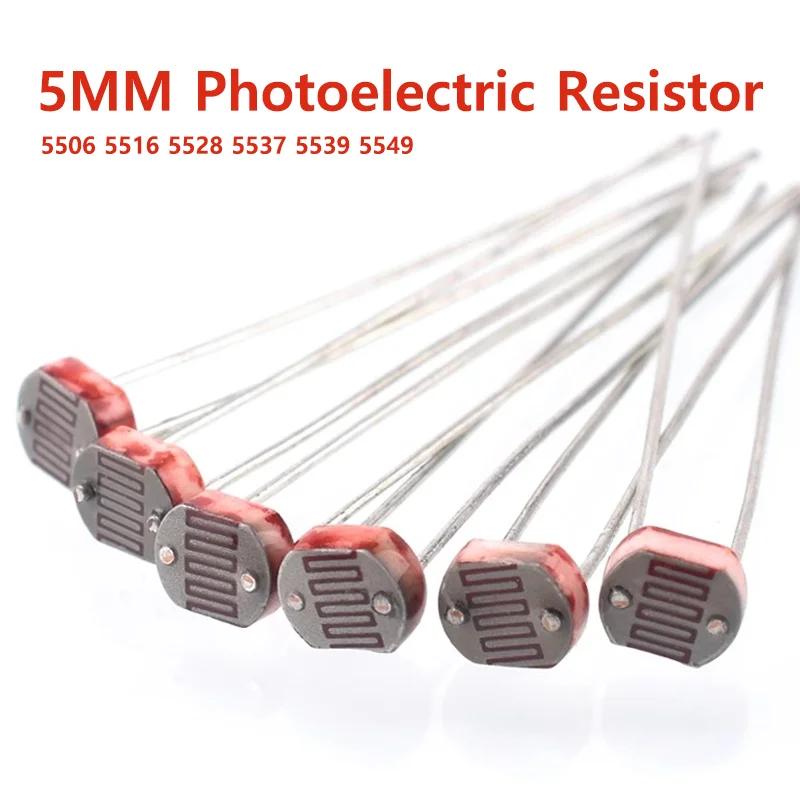 20pcs 5506 5516 5528 5537 5539 Light Dependent Resistor LDR 5MM Photoresistor wholesale retail Photoconductive resistance