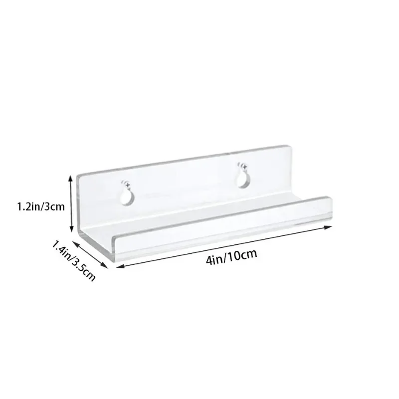 1Pc 4-Inch Acrylic Wall Mounted Record Stand CD Album Holder Vinyl Artwork Display Decor Shelf