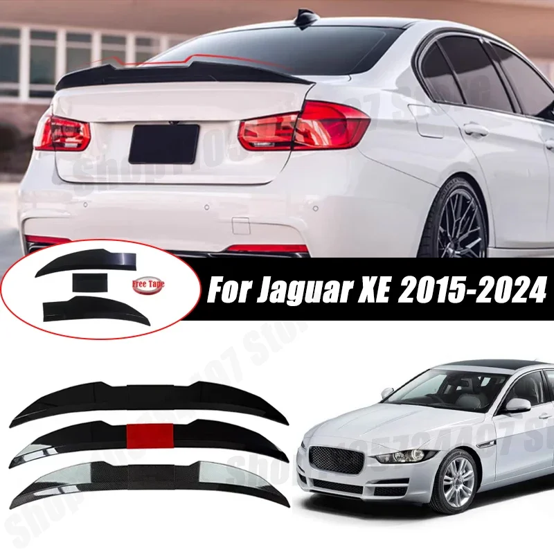 3pcs Sedan Rear Trunk Spoiler For Jaguar XE 2015-2024 Adjustable DIY Modified Trunk Spoiler Automotive Accessories